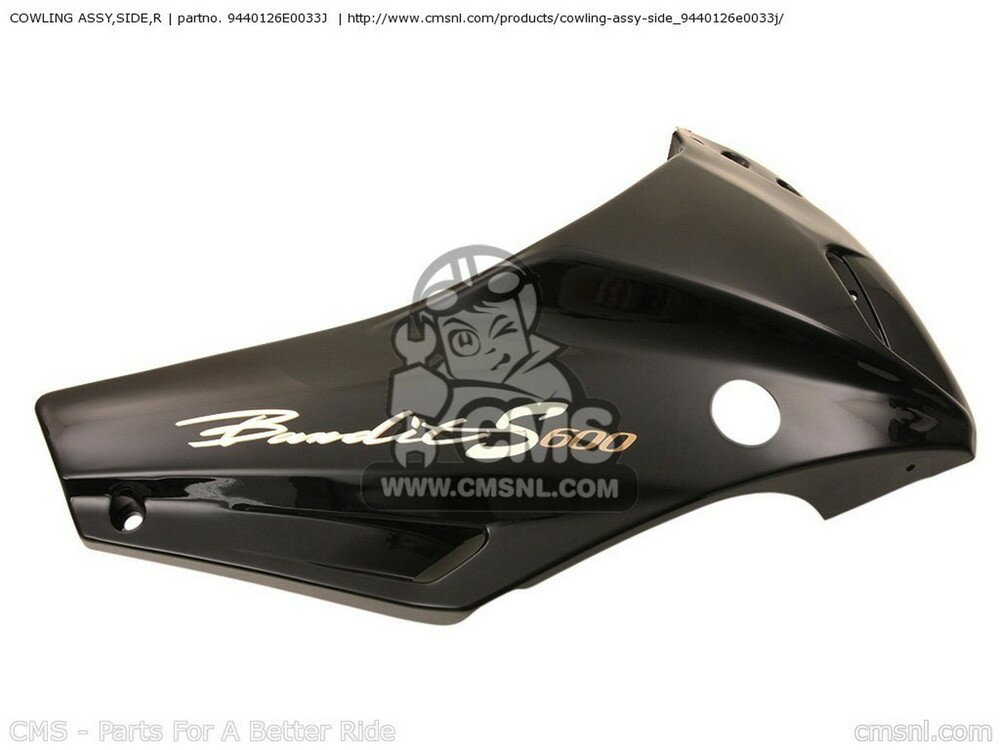CMS シーエムエス COWLING ASSY，SIDE，R GSF600 1995 S E02 E04 E18 E22 E25 E34 1996 T E17 1997 V / P37 1998 W 1999 X GSF600S E24 BANDIT USA E03 GSF600S1998 GSF600SU GERMANY GSF600U SUZUKI スズキ アッパーカウル・フロントカウル カウル関連 外装
