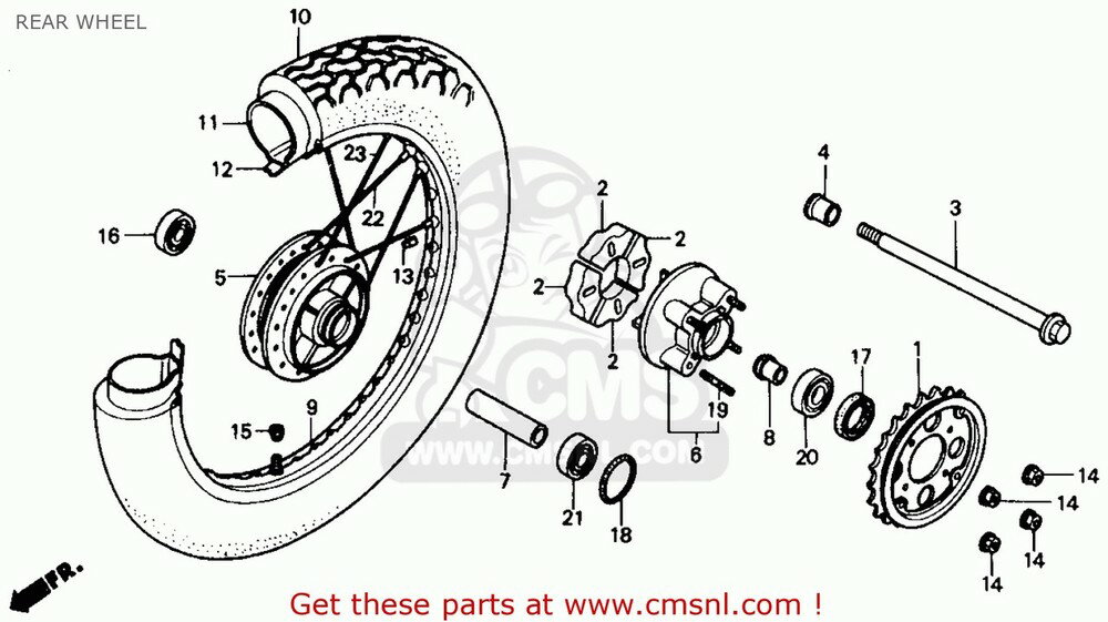 CMS २ (42701-KR3-023) RIMRR WHEEL CA125 REBEL T AUSTRIA | KPH S ...