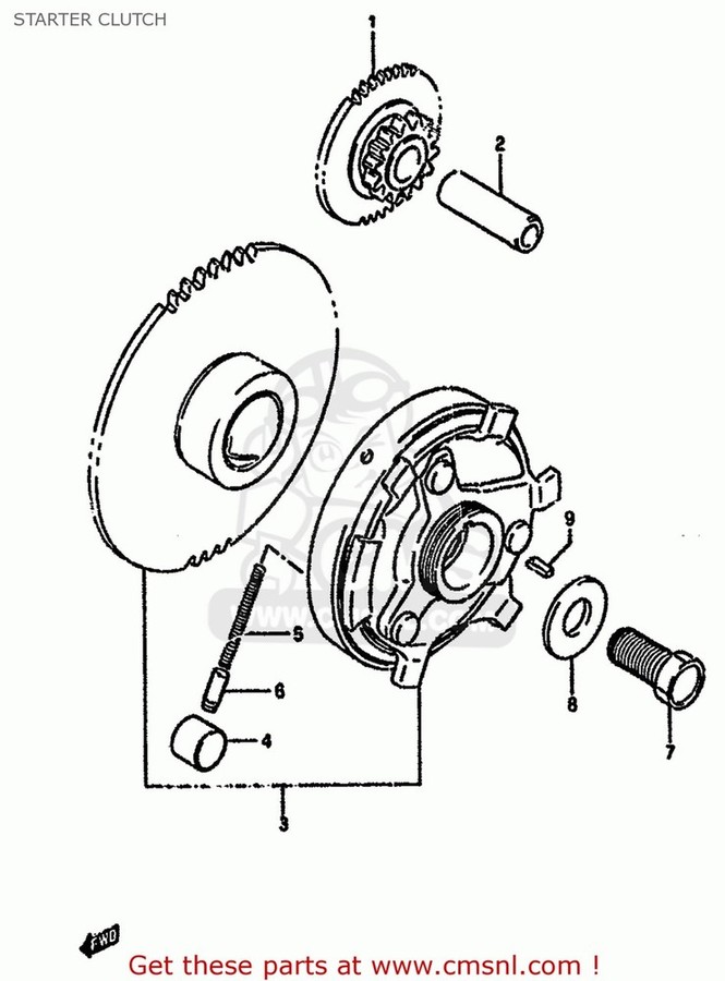 CMS シーエムエス (12600-33853) CLUTCH SET，STARTER GSF400 1991 M E02 E04 E16 E21 E22 E24 E25 E34 E53 1992 N E30 1993 P BANDIT USA E03 CALIFORNIA E33 SUZUKI スズキ その他エンジンパーツオプション・補修部品 エンジンパーツ エンジン