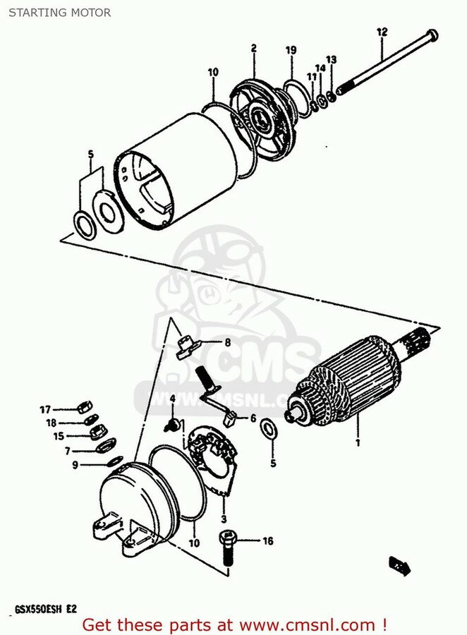 CMS シーエムエス (31100-30B00-H17) MOTOR ASSEMBLY，STARTING