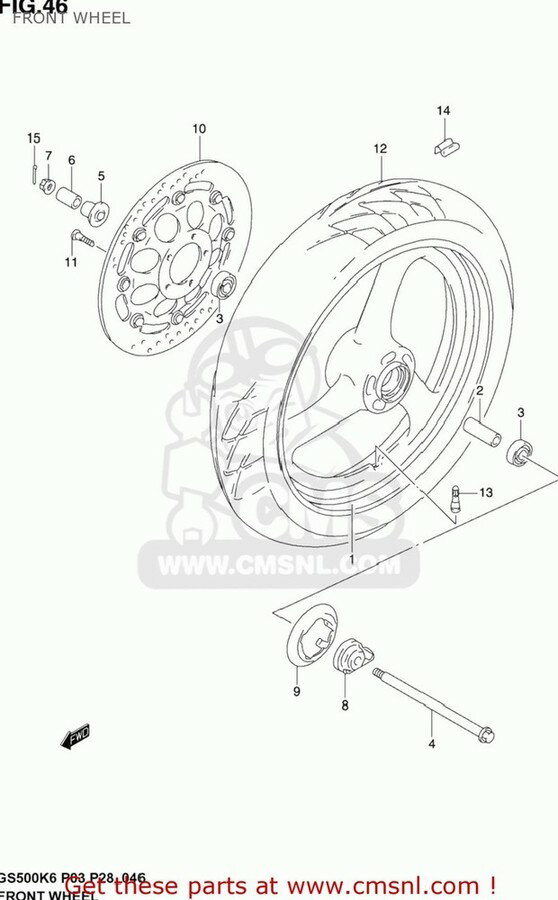 CMS २ WHEELFR(MT3.00X17) GS500F 2004 (K4) USA (E03) GS500F 2005 (K5) USA (E03) GS500F 2006 (K6) USA (E03) GS500F 2007 (K7) USA (E03) GS500F 2008 (K8) USA (E03) GS500F 2009 (K9) USA (E03)