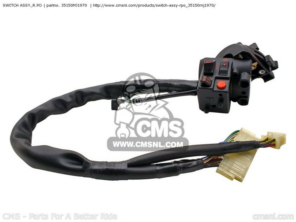 CMS シーエムエス SWITCH ASSY.，R.PO CBX750P2 2001 1 GEN EXPORT / KPH TYPE 4 PLR GENERAL MK 2 PLB 3 MOT 5 6 MOROCCO BLA PERU PERUMK HONDA ホンダ ハンドルスイッチ・スイッチボックス ハンドル周辺パーツ ハンドル