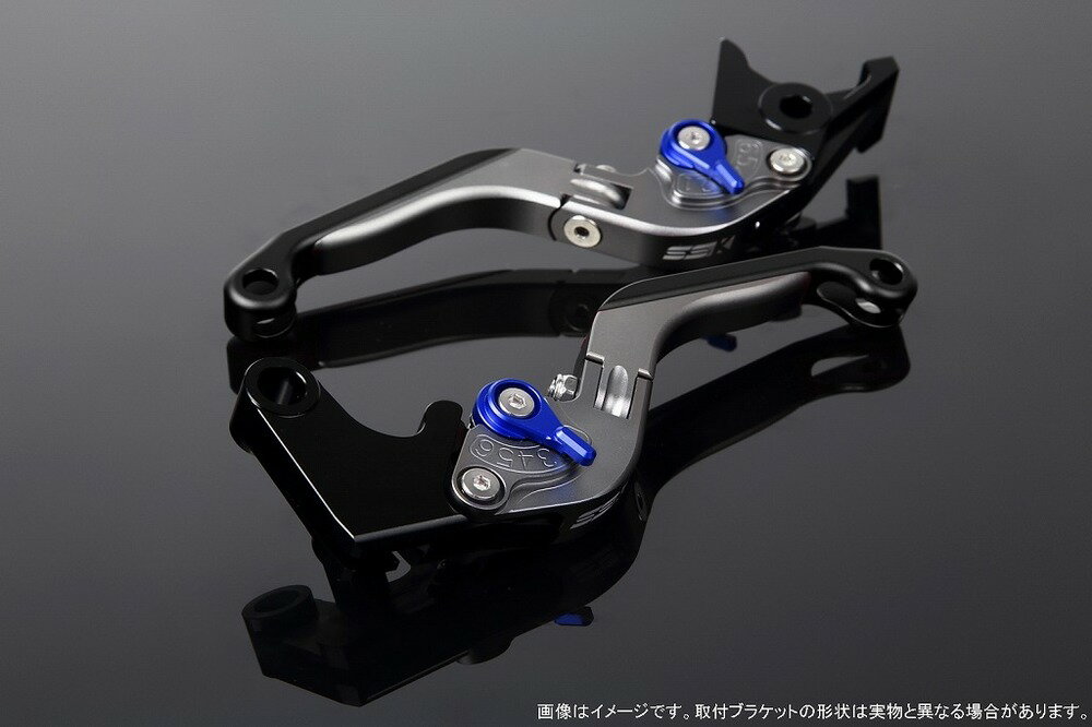 SSK:スピードラ エスエスケー:スピードラ アルミビレットアジャストレバーセット 可倒延長式 アジャスターカラー：マットブルー エクステンションカラー：マットブラック レバー本体カラー：マットチタン