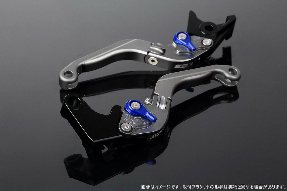 SSK:スピードラ エスエスケー:スピードラ アルミビレットアジャストレバーセット 可倒延長式 アジャスターカラー：マットブルー エクステンションカラー：マットチタン レバー本体カラー：マットチタン