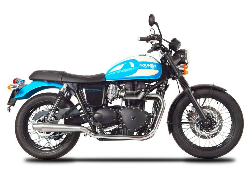SPARK EXHAUST スパーク マフラー 2本出しサイレンサー シンフォニア ラテラルスタンダードマウントスリップオン用パイプ付き Bonneville T100