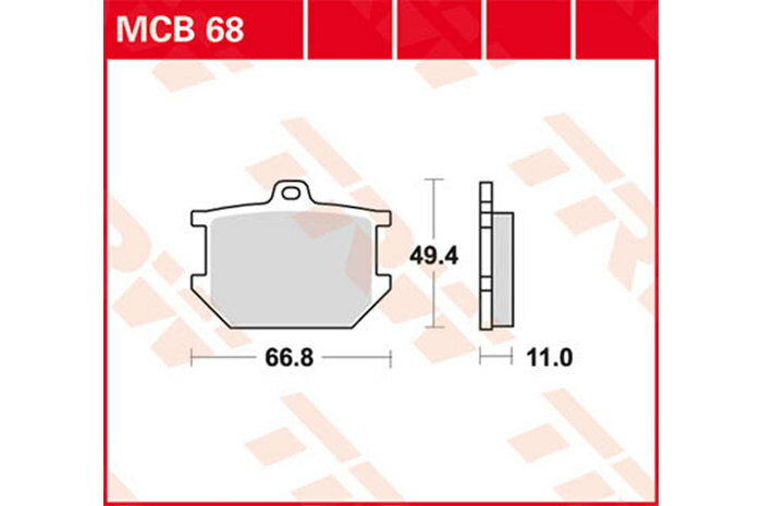 TRW ティーアールダブル BRAKE-PADS ORGANIC [MCB068] ブレーキパッド ブレーキ