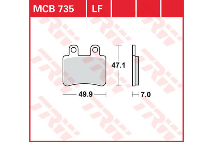 TRW ティーアールダブル BRAKE-PADS ORGANIC Scooters and Offroad MCB735EC