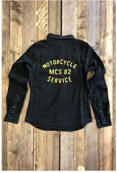 MCS エムシーエス Crew Denim shirt female black