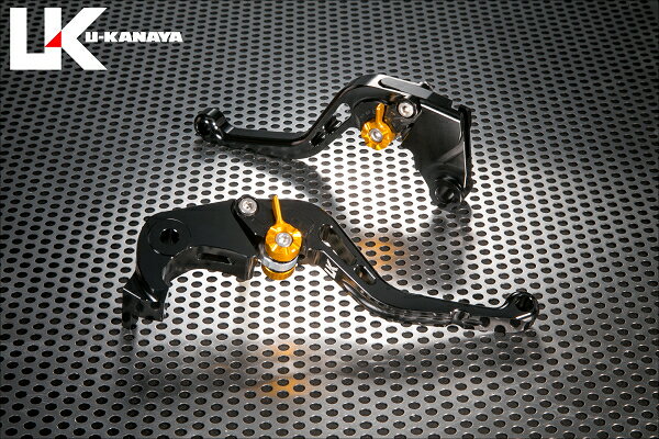 U-KANAYA ユーカナヤ スタンダードタイプ アルミビレットレバーセット ZX-10R KAWASAKI カワサキ ブレーキ・クラッチレバーセット ハンドル周辺パーツ ハンドル レバーカラー：ブラック / アジャスターカラー：ブルー / レバータイプ：ショート(レバー部全長：約143mm)