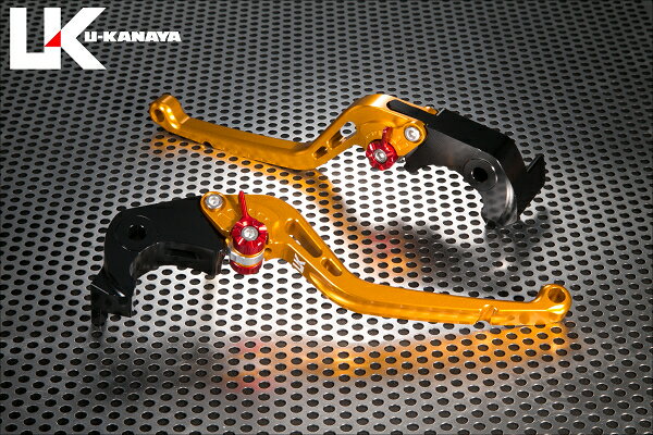 其它 - U-KANAYA ユーカナヤ スタンダードタイプ アルミビレットレバーセット ブレーキ・クラッチレバーセット ハンドル周辺パーツ ハンドル レバーカラー：ゴールド / アジャスターカラー：ゴールド / レバータイプ：ロング(レバー部全長：約173mm)