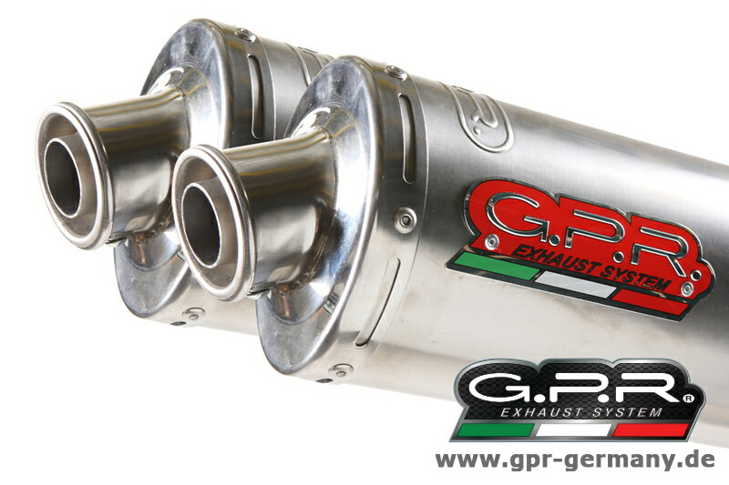 GPR ジーピーアール GPR CLASSIC LINE STEEL 【クラシックライン スチール】 (TRIUMPH BONNEVILLE T100 2001-14 SLIP ON DOUBLE MUFFLER EXHAUST WITH KAT) スリップオンマフラー BONNEVILLE T100