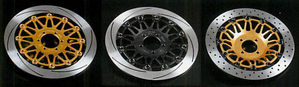 TAR・OX タロックス フロントディスク Z1-R MK-II KAWASAKI カワサキ ブレーキディスクローター ブレーキ 使用箇所：右 / インナーカラー：ゴールド / アウタータイプ：スリット / フローティングピンカラー：ブラック