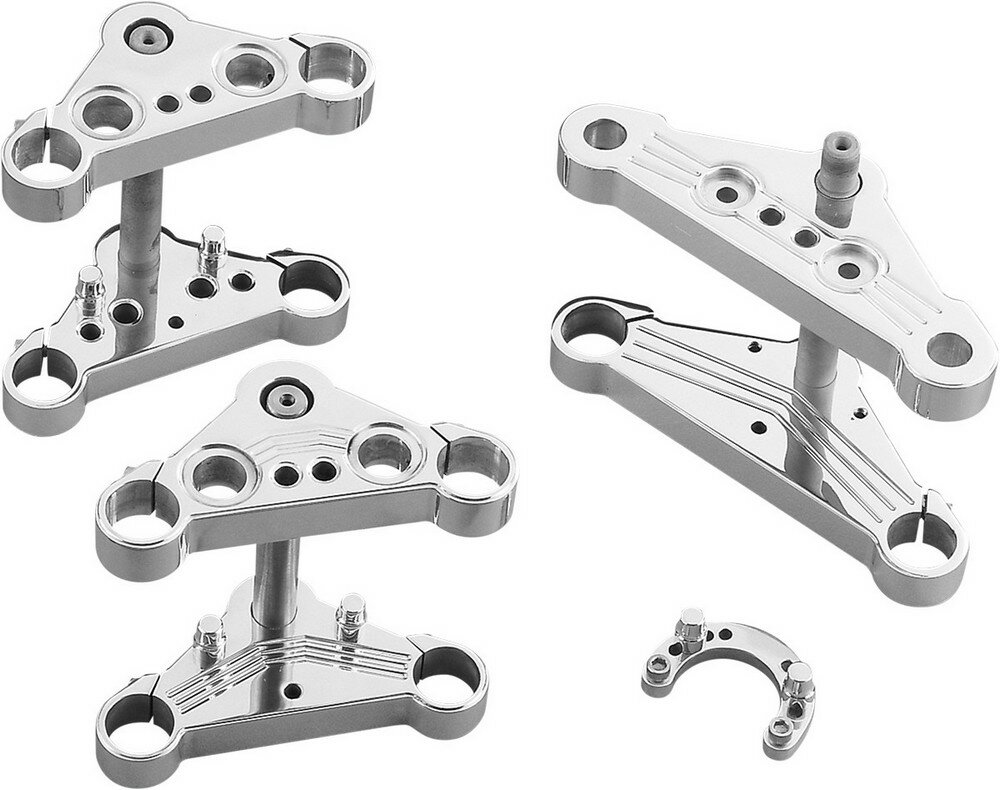 ACCUTRONIX アキュトロニクス クローム アジャスターステアリング ストップ【CHR ADJ STEERING STOP [DS-222874]】 HARLEY-DAVIDSON ハーレーダビッドソン トリプルツリー・ステム・アンダーブラケット ハンドル