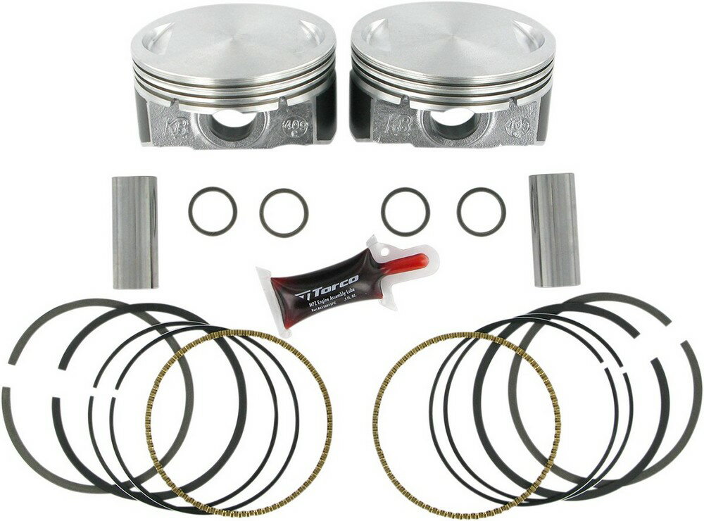 KB PERFORMANCE ケービーパフォーマンス ピストン 103' TC 10：1 .010 【PISTONS 103'TC [0910-0917]】 HARLEY-DAVIDSON ハーレーダビッドソン エンジンパーツ エンジン