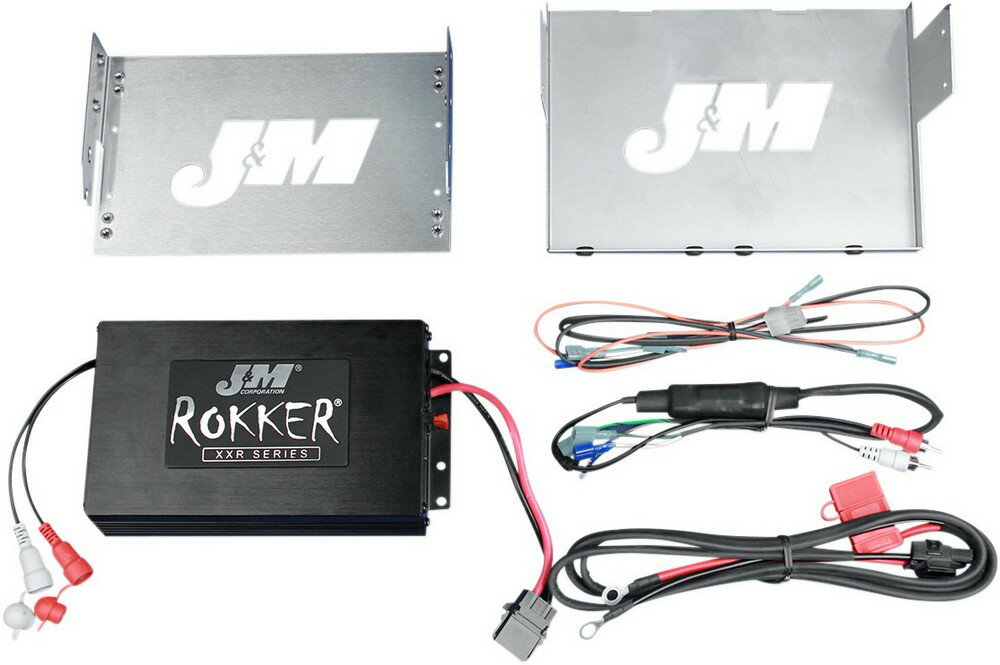 J & M ジェーアンドエム アンプキット ROKKERモデル 330W2 クローム FLHT 2006-13【AMP ROK 330W2CH 06-13FLHT】 HARLEY-DAVIDSON ハーレーダビッドソン オーディオパーツ 電装系
