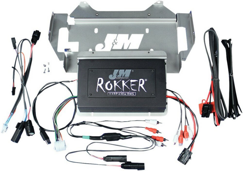 J & M ジェーアンドエム アンプキット ROKKERモデル 630W4 クローム FLH 2014-17X 【AMP ROK 630W4CH 14-17FLHX】 Street Glide EFI - FLHX 2014 2017 Special FLHXS HARLEY-DAVIDSON ハーレーダビッドソン オーディオパーツ 電装系