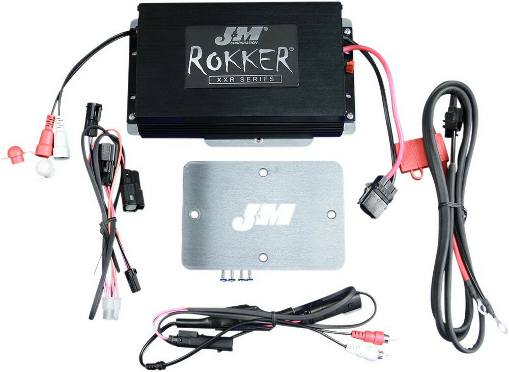 J & M ジェーアンドエム アンプキット ROKKERモデル 330W2 クローム FLTR 2015-17 【AMP ROK 330W2CH 15-17FLTR】 Road Glide Custom - FLTRX 2015 2017 Special-FLTRXS HARLEY-DAVIDSON ハーレーダビッドソン オーディオパーツ 電装系