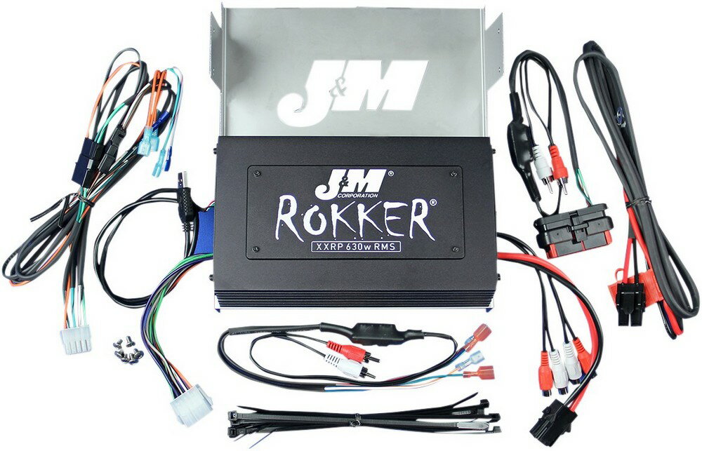 J & M ジェーアンドエム アンプキット ROKKERモデル 630W4 クローム FLHX 2006-13 【AMP ROK 630W4CH 06-13FLHX】 Street Glide EFI - 2007 2013 2006 Glide-Injected FLHX-I HARLEY-DAVIDSON ハーレーダビッドソン オーディオパーツ 電装系