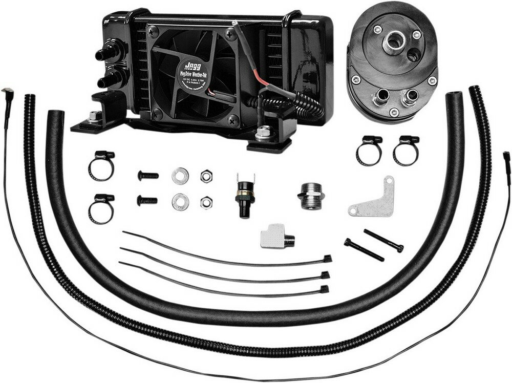 JAGG OIL COOLERS ジョッグオイルクーラーズ オイルクーラーキット 10R LOW FAN 【OIL COOLER KT FAN】 HARLEY-DAVIDSON ハーレーダビッドソン オイルクーラー 冷却関連 エンジン