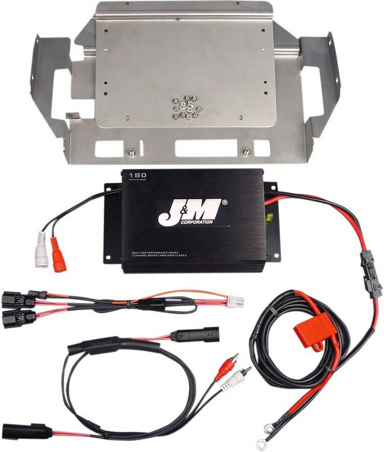 J & M ジェーアンドエム アンプキット PERFORMANCE SERIESモデル 180W2 クローム FLHT 2014-17 【AMP PRF 180W2CH 14-17FLHT】 HARLEY-DAVIDSON ハーレーダビッドソン オーディオパーツ 電装系