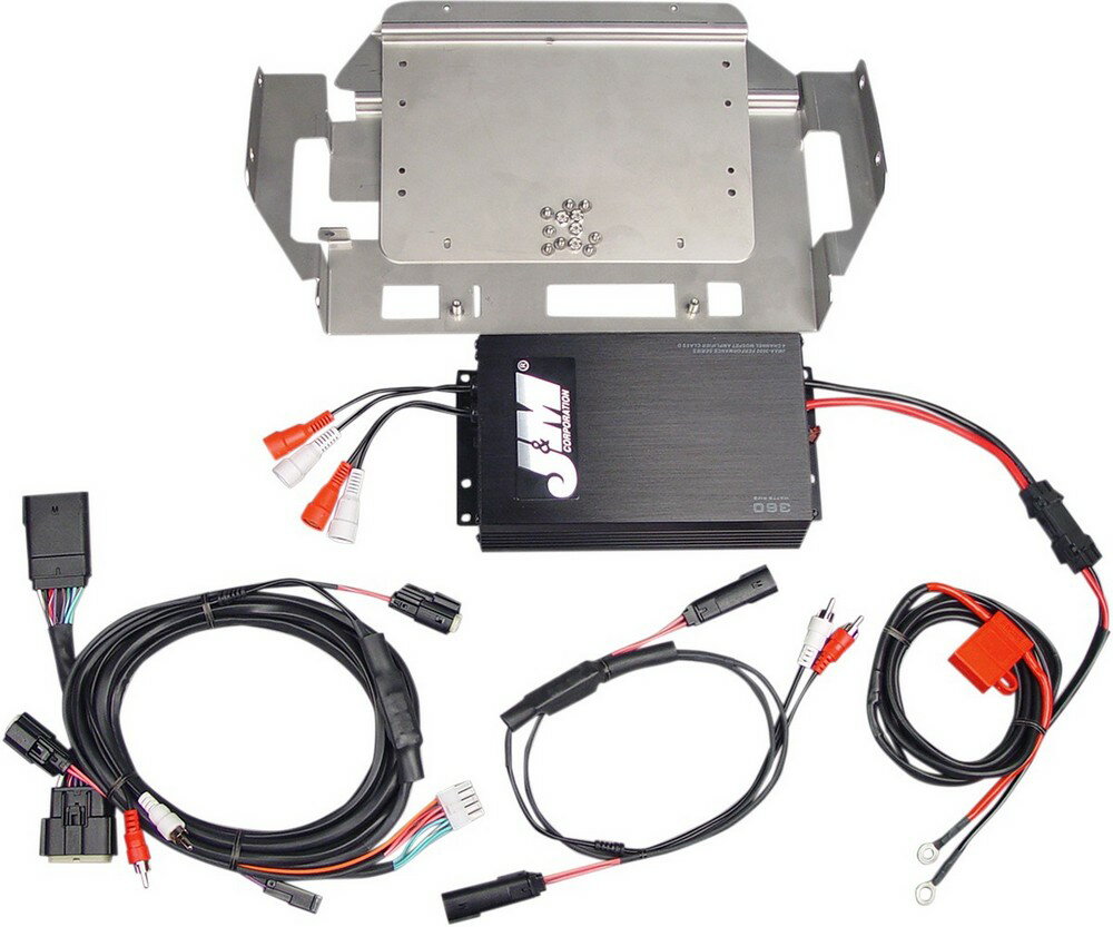 J & M ジェーアンドエム アンプキット PERFORMANCE SERIESモデル 360W4 クローム FLHT 2014-17 【AMP PRF 360W4CH 14-17FLHT】 HARLEY-DAVIDSON ハーレーダビッドソン オーディオパーツ 電装系