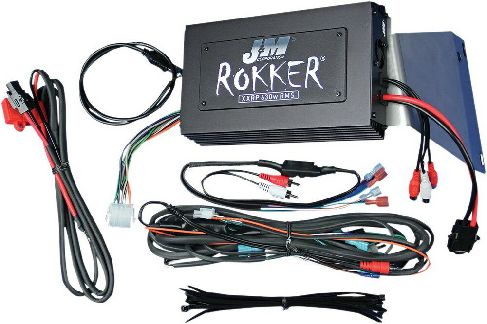 J & M ジェーアンドエム アンプキット ROKKERモデル 630W4 クローム FLTR 2011-13【AMP ROK 630W4CH 11-13FLTR】 Road Glide Ultra - FLTRU 2011 2013 HARLEY-DAVIDSON ハーレーダビッドソン オーディオパーツ 電装系