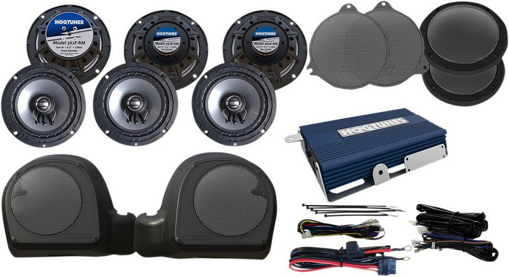 HOGTUNES ホグチューンズ SPEAKER 6 AMP FLHTK [4405-0406] Electra Glide Ultra Limited - 2014 2017 Road FLTRU 2016 Tri Classic FLHTCUTG Low-FLHTKL 2015 HARLEY-DAVIDSON ハーレーダビッドソン スピーカー 電装系