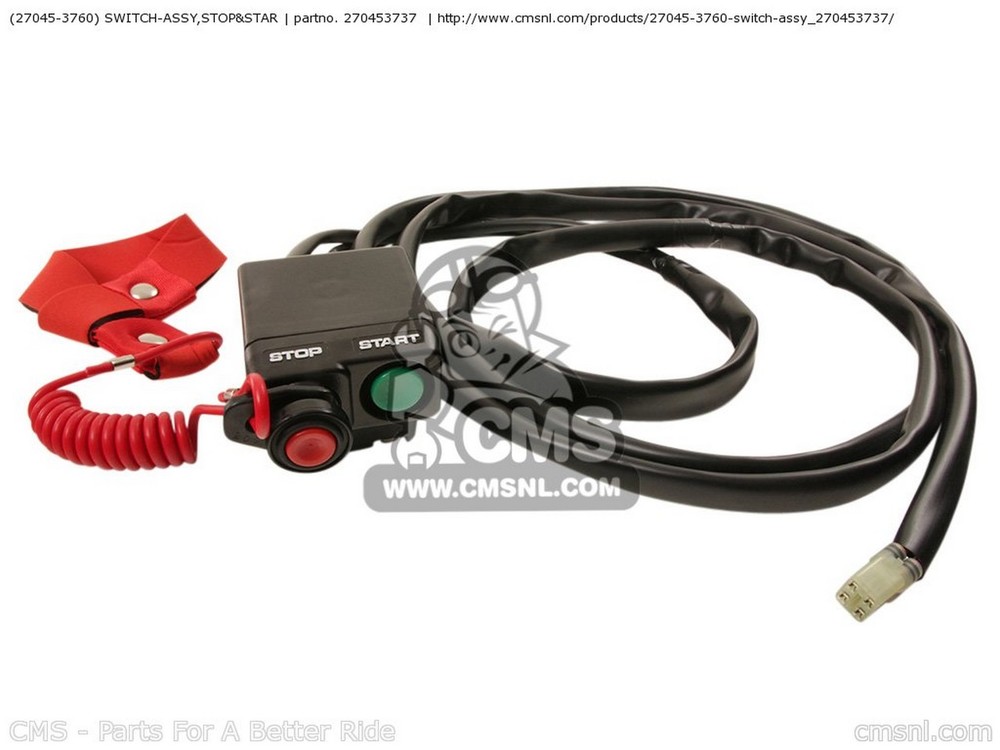 CMS シーエムエス (270453760) SWITCH-ASSY，STOP&STAR JS800-A1 JETSKI800 SX-R 2003 USA JS800-A2 2004 JS800-A3 2005 JS800-A6F 2006 JS800-A7F 2007 JS800-A8F 2008 KAWASAKI カワサキ ハンドルスイッチ・スイッチボックス ハンドル周辺パーツ ハンドル