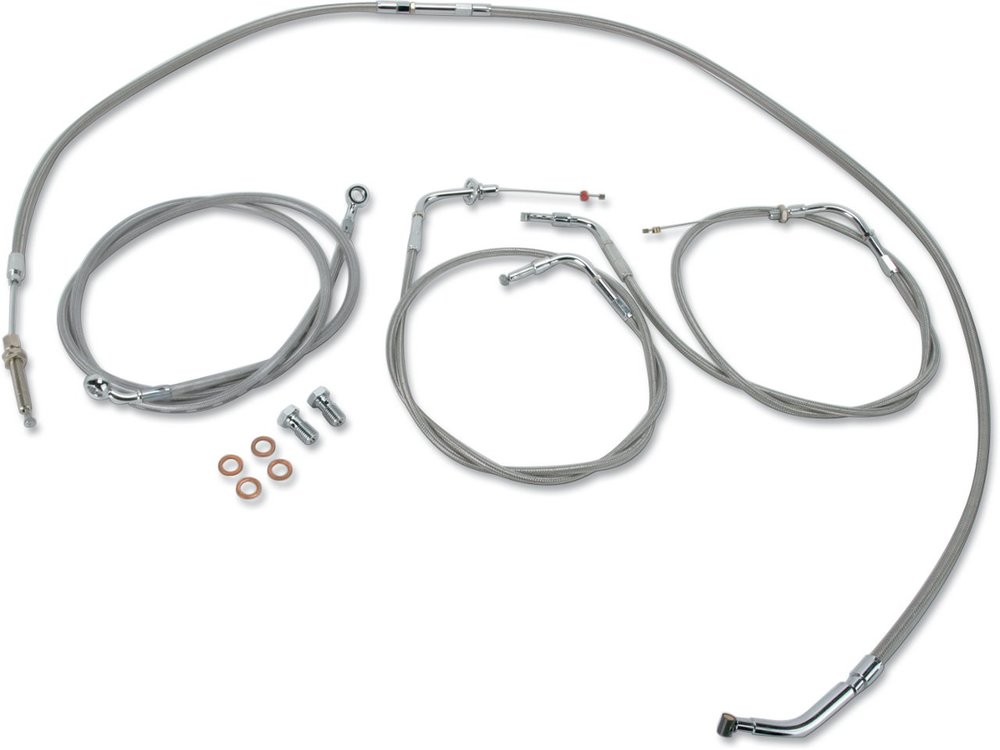 BARON バロン ケーブルキット【CABLE KIT】 VN900B Vulcan Classic 2007 - 2017 VN900C Custom VN900C-A Special Edition VN900D LT KAWASAKI カワサキ ワイヤーキット ハンドル周辺パーツ ハンドル BAR HEIGHT：16'／COLOR：Silver [0662-0170]