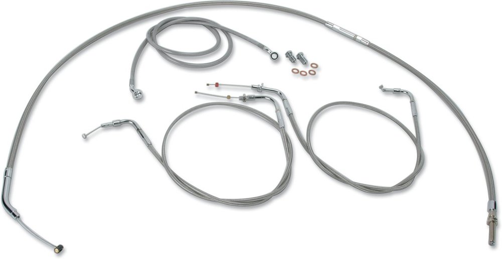 BARON バロン ケーブルキット【CABLE KIT】 VN900B Vulcan Classic 2007 - 2017 VN900C Custom VN900C-A Special Edition VN900D LT KAWASAKI カワサキ ワイヤーキット ハンドル周辺パーツ ハンドル BAR HEIGHT：18'／COLOR：Silver [0662-0171]
