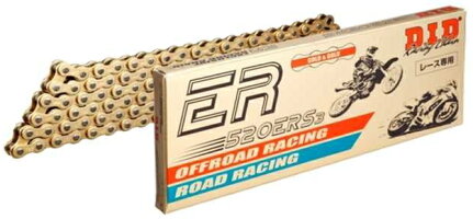 DIDダイドーERシリーズチェーン520ERS3ゴールド(トライアル競技向け)リンク数:100