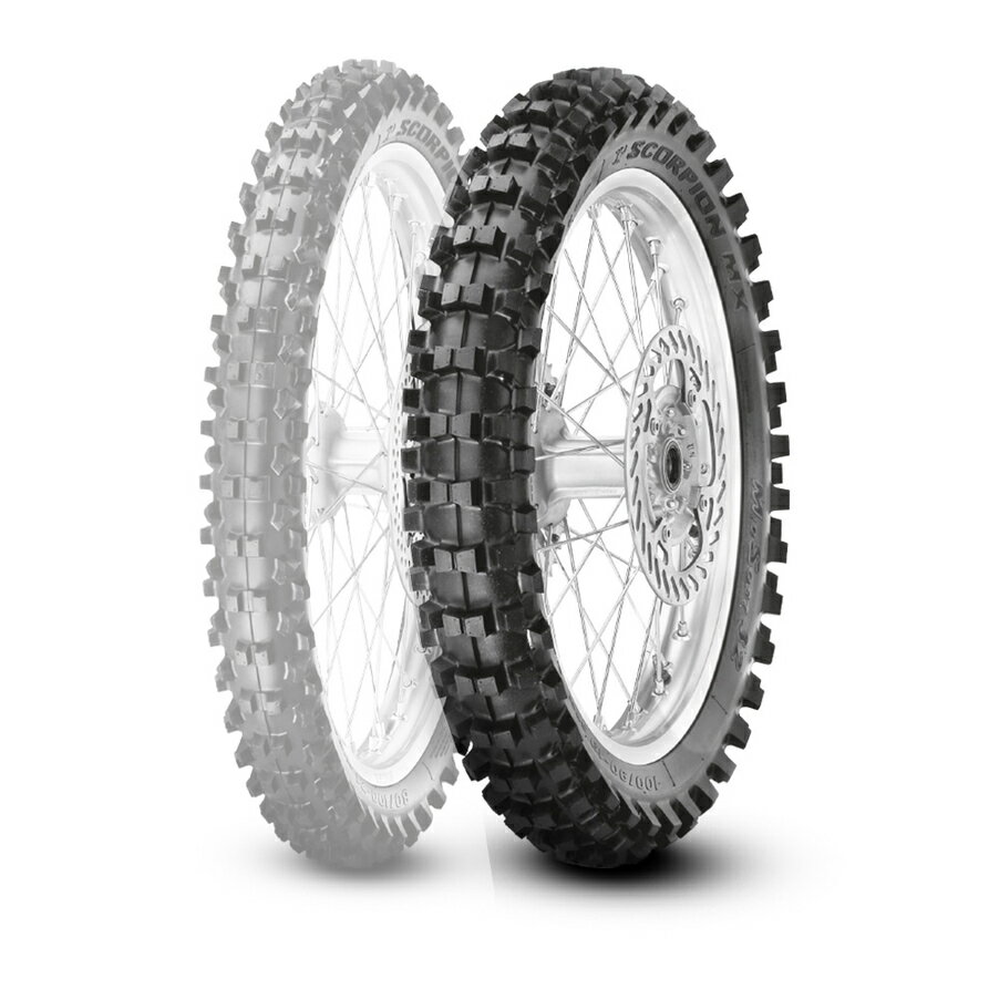 PIRELLI ピレリ SCORPION MX MID SOFT 32【2.75-10 37J NHS】スコーピオン タイヤ DJ-1L 86 リア用 クレージュタクト 84 リア用 タクト 82|84-86 リア用 パル 93|97 リア用 50SX 16-17 リア用 カーナ 85 リア用 チャンプ 84-86 リア用 チャンプ80 86 リア用