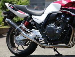 WR’SダブルアールズSラウンドタイプスリップオンマフラータイプ:カーボンサイレンサーCB400SB(2BL-NC42)CB400SF(2BL-NC42)