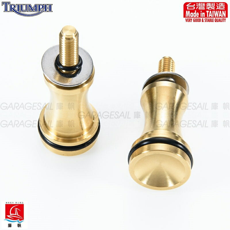 GarageSaiL ガレージセイル Triumph 空冷専用 シートクイックリリースボルト (黄銅ショートバージョン) THRUXTON900 SCRAMBLER T100 BONNEVILLE SE Thruxton TRIUMPH トライアンフ その他シートオプション・補修部品 シート関連 外装