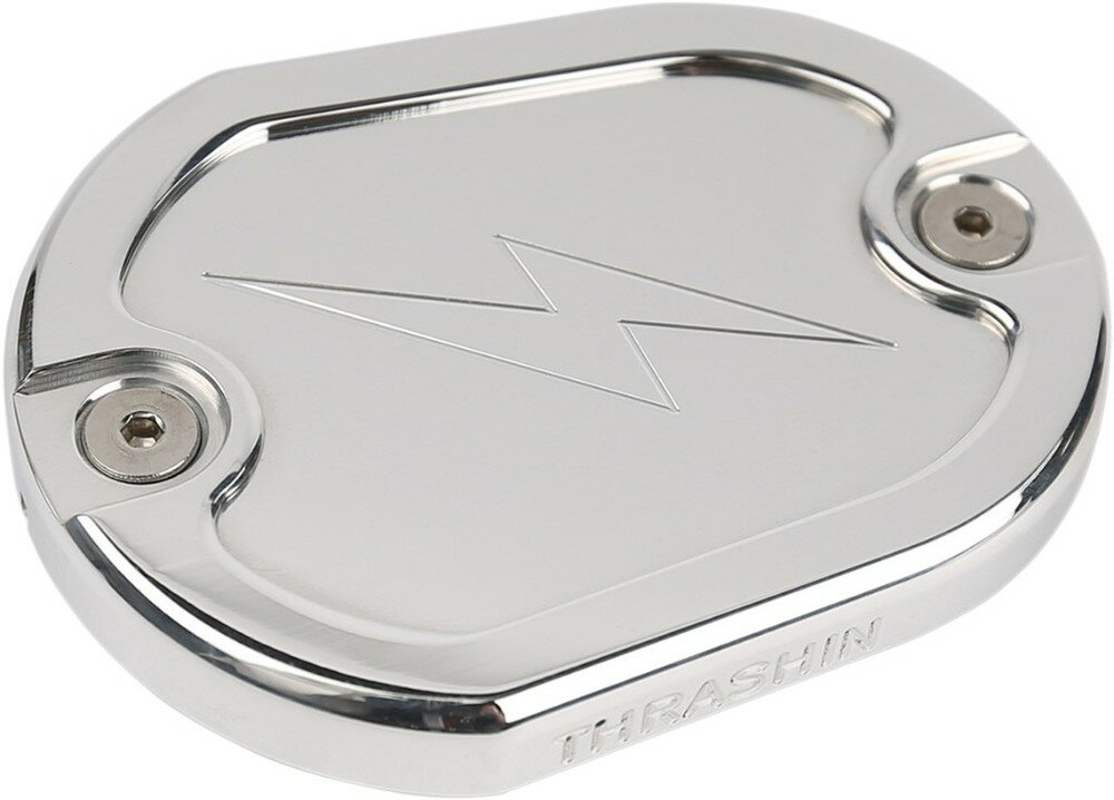 THRASHIN SUPPLY スラッシンサプライ COVER M／C FRT XL HARLEY-DAVIDSON ハーレーダビッドソン マスターシリンダータンクキャップ・リザーバーカバー ブレーキ カラー：Natural／FINISH：Polished[0611-0159]