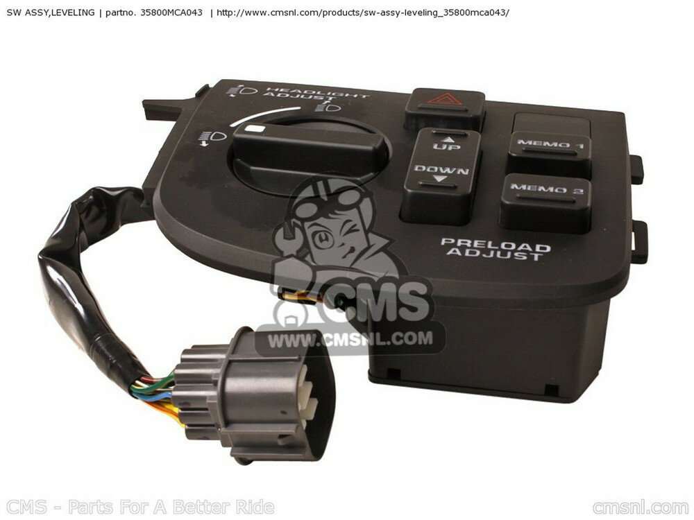 CMS シーエムエス SW ASSY，LEVELING GL1800 GOLDWING 1 USA 2 3 4 5 GL1800A AUSTRALIA / KMH CANADA ENGLAND EUROPEAN DIRECT SALES FRANCE CMF IRELAND HONDA ホンダ ハンドルスイッチ・スイッチボックス ハンドル周辺パーツ ハンドル