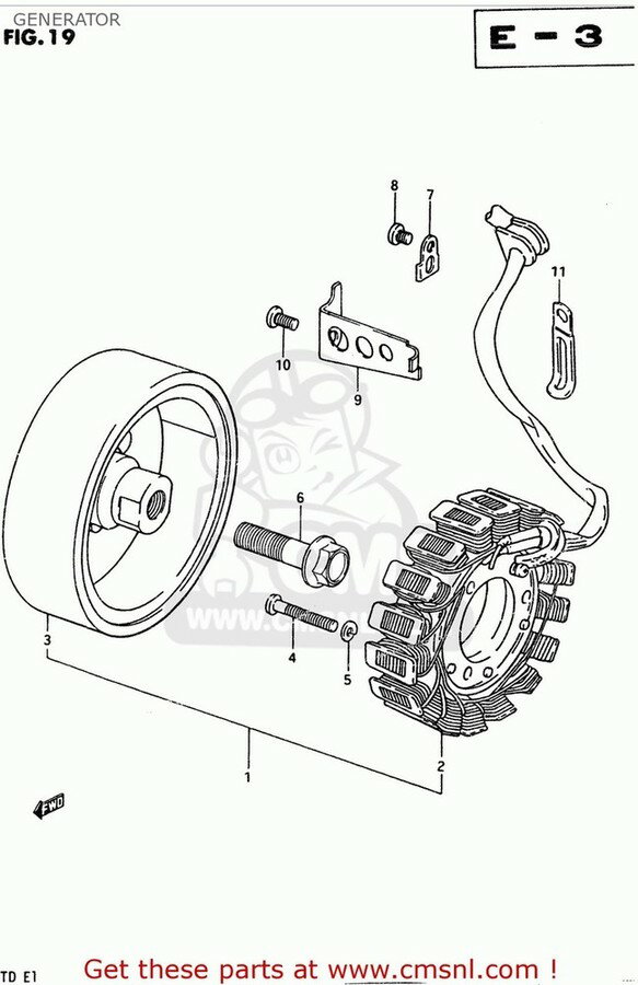 CMS २ (31401-47030) STATOR ASSEMBLY GS450GA 1982 (Z) USA (E03) GS450GA 1983 (D) USA (E03)