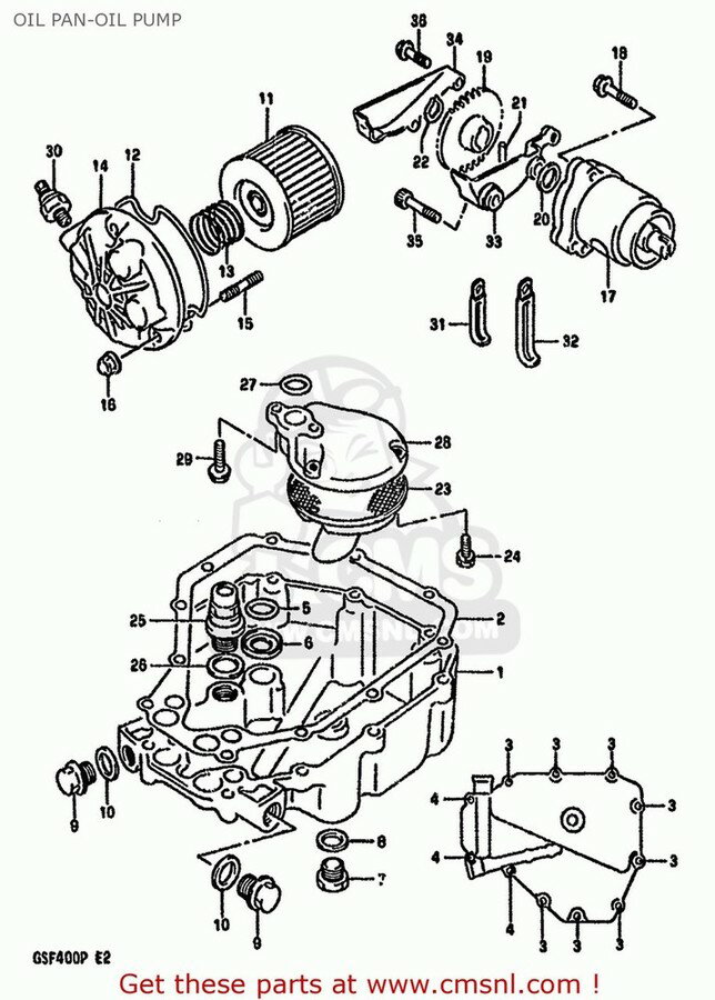 CMS シーエムエス PUMP ASSY，ENGINE OIL GSF400 1991 M E02 E04 E16 E21 E22 E24 E25 E34 E53 1992 N E30 1993 P BANDIT USA E03 CALIFORNIA E33 SUZUKI スズキ オイルポンプ エンジンパーツ エンジン