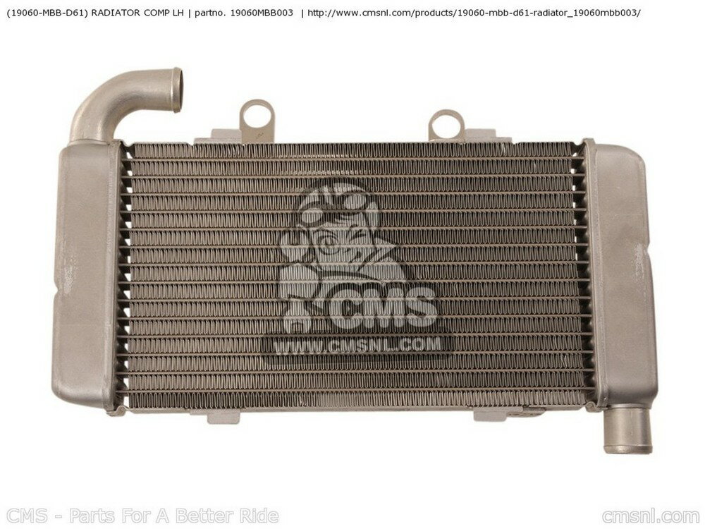 CMS シーエムエス (19060-MBB-D61) RADIATOR COMP LH VTR1000F FIRESTORM Y AUSTRALIA AUSTRIA / ASV CANADA LL ENGLAND EUROPEAN DIRECT SALES FINLAND FRANCE GERMANY ITALY NORTHERN EUROPE SWITZERLAND 1 2 SUPERHAWK 2000 USA HONDA ホンダ ラジエーター 冷却関連