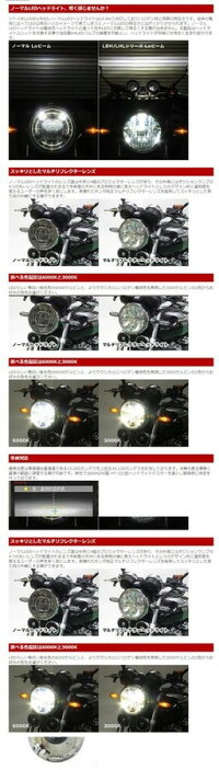 PROTECプロテックヘッドライト本体・ライトリム/ケースLBH-H19LEDマルチリフレクターヘッドライト6000kCB1100EX(2BL-SC65)