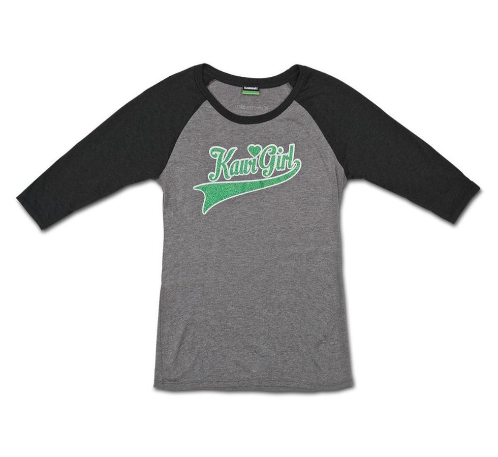 楽天ウェビック　楽天市場店US KAWASAKI 北米カワサキ純正アクセサリー Women’s Kawi Girl レディースラグランTシャツ