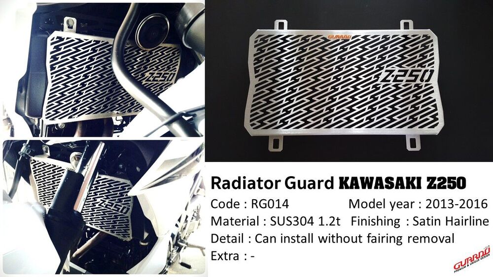 GUARDO ガルドー ステンレス ラジエーター ガード Z250 KAWASAKI カワサキ ラジエーターコアガード・オイルクーラーコアガード 冷却関連 エンジン