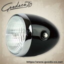 GOODS グッズ CEVスタイルクラシカルヘッドライト カラー：グロスブラック／クロームリム 1