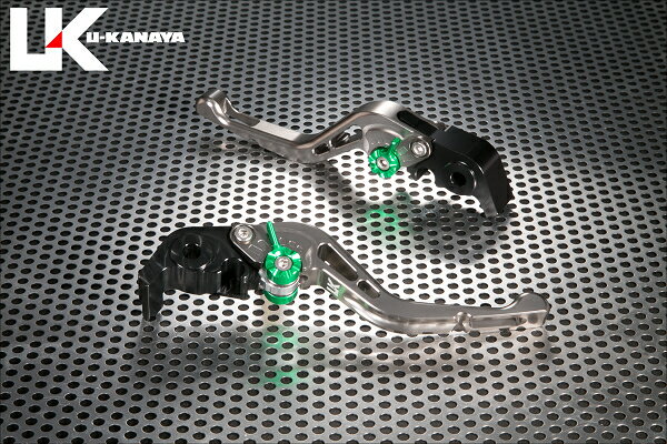 U-KANAYA ユーカナヤ GPタイプ アルミビレットレバーセット ZX-10R KAWASAKI カワサキ ブレーキ・クラッチレバーセット ハンドル周辺パーツ ハンドル レバーカラー：チタンカラー / アジャスターカラー：ブラック / レバータイプ：ショート(レバー部全長：約145mm)