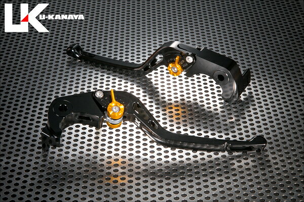 U-KANAYA ユーカナヤ GPタイプ アルミビレットレバーセット ZX-14R ZZR1400 ZX-14 KAWASAKI カワサキ ブレーキ・クラッチレバーセット ハンドル周辺パーツ ハンドル レバーカラー：ブラック / アジャスターカラー：ブルー / レバータイプ：ロング(レバー部全長：約175mm)
