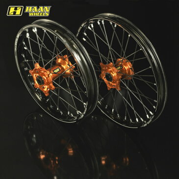 HAAN WHEELS ハーンホイール ホイール本体 フロント・リアオフロードA60コンプリートホイール　F1.60／21インチ-R1.85／19インチ カラー：イエロー YZF250 / YZF450 (2014)