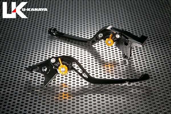U-KANAYA ユーカナヤ GPタイプ アルミビレットレバーセット エリミネーター 750 エリミネーター1000 エリミネーター900 KAWASAKI カワサキ ブレーキ・クラッチレバーセット ハンドル周辺パーツ ハンドル レバーカラー：ブラック / アジャスターカラー：ブラック