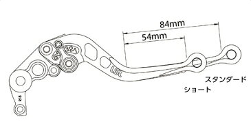 LSL エルエスエル アジャスタブルブレーキレバー アジャスターカラー：ブルー レバーカラー：ゴールド レバータイプ：ショート THUNDERBIRD STORM ABS[B16BA] (11-16)