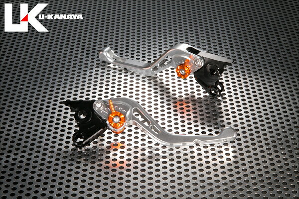 U-KANAYA ユーカナヤ GPタイプ アルミビレットレバーセット HYPERMOTARD SP DUCATI ドゥカティ ブレーキ・クラッチレバーセット ハンドル周辺パーツ ハンドル レバーカラー：シルバー / アジャスターカラー：オレンジ / レバータイプ：ショート(レバー部全長：約145mm)