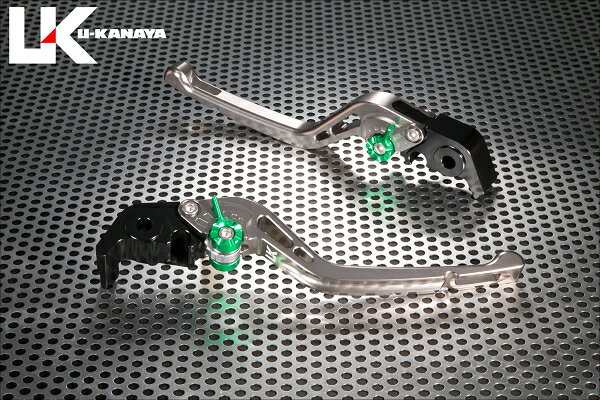 U-KANAYA ユーカナヤ GPタイプ アルミビレットレバーセット MONSTER 1200S 1200 DUCATI ドゥカティ ブレーキ・クラッチレバーセット ハンドル周辺パーツ ハンドル レバーカラー：チタンカラー / アジャスターカラー：シルバー